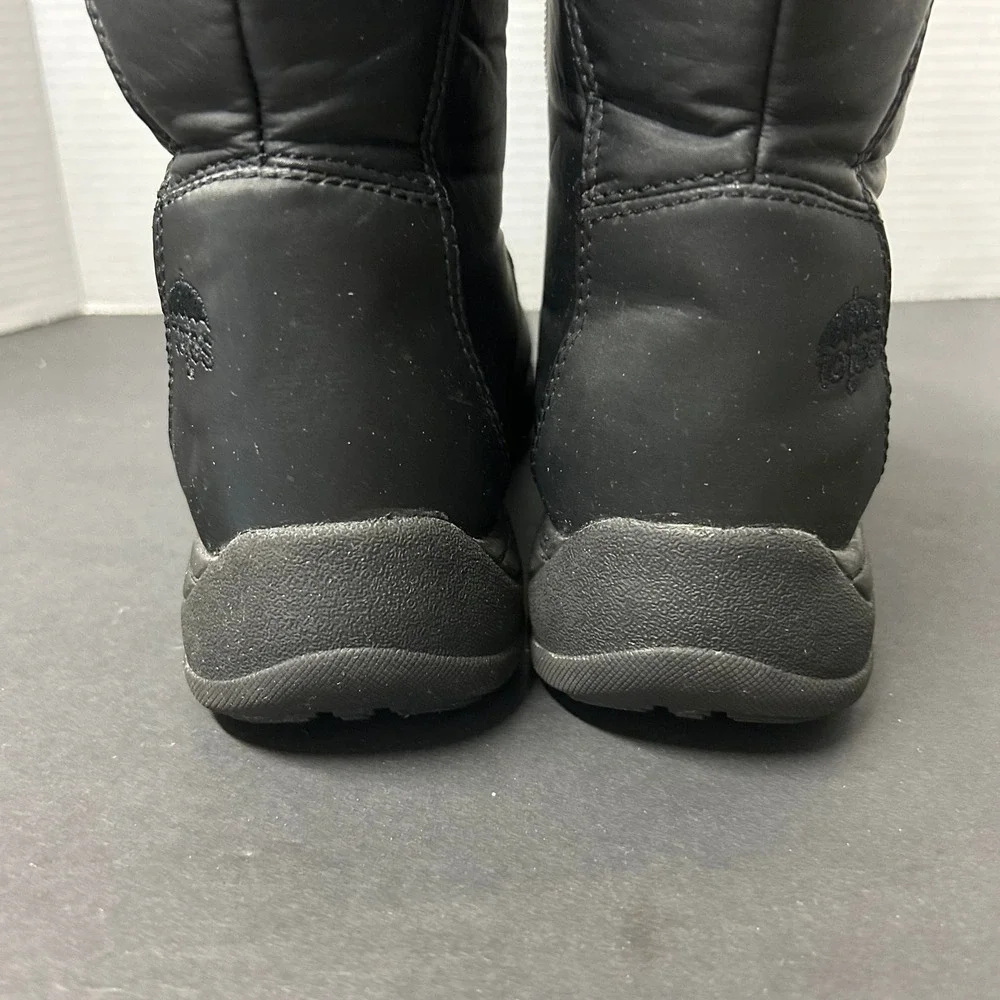 Totes Winter Boots Womens 8M Black Good Dual Zipper Quilted 024-8906